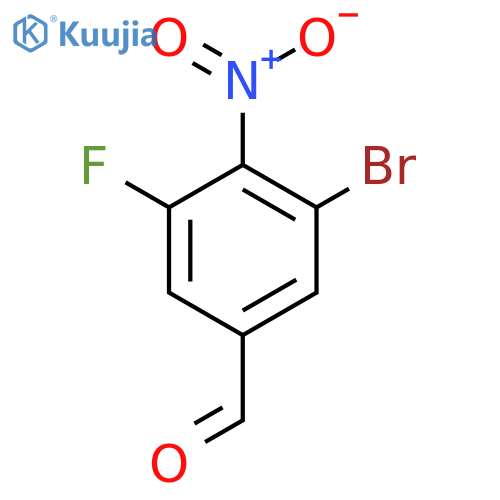 3-Bromo-5-fluoro-4-nitrobenzaldehyde structure