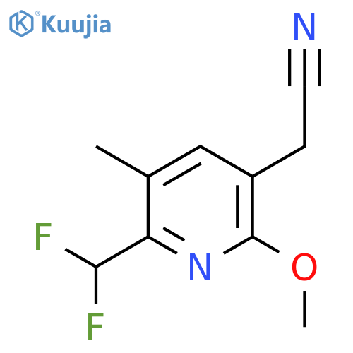 2-(Difluoromethyl)-6-methoxy-3-methylpyridine-5-acetonitrile structure