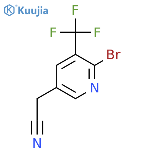 2-Bromo-3-(trifluoromethyl)pyridine-5-acetonitrile structure