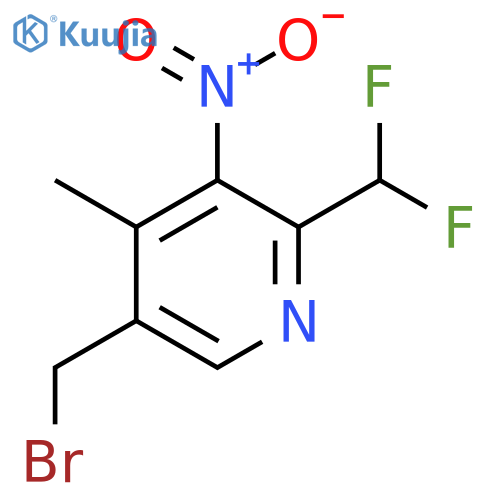 5-(Bromomethyl)-2-(difluoromethyl)-4-methyl-3-nitropyridine structure