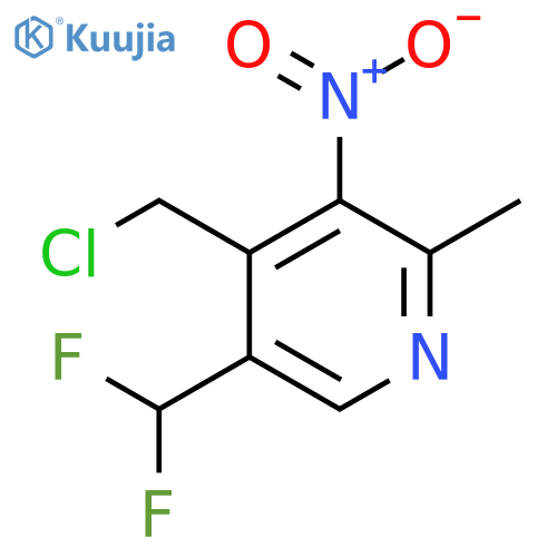4-(Chloromethyl)-5-(difluoromethyl)-2-methyl-3-nitropyridine structure