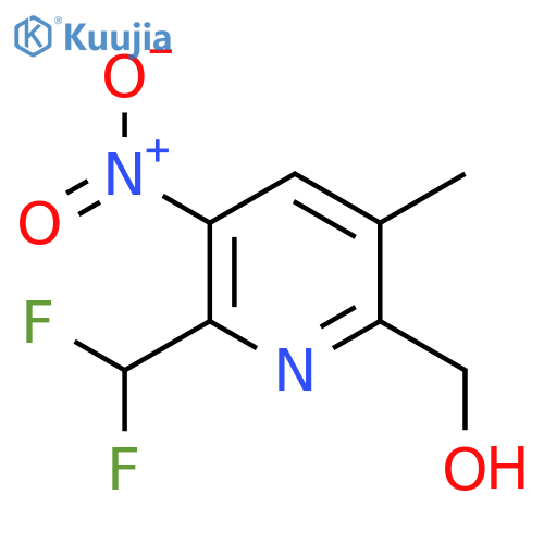 2-(Difluoromethyl)-5-methyl-3-nitropyridine-6-methanol structure