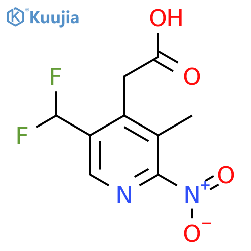 5-(Difluoromethyl)-3-methyl-2-nitropyridine-4-acetic acid structure