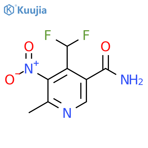 4-(Difluoromethyl)-2-methyl-3-nitropyridine-5-carboxamide structure
