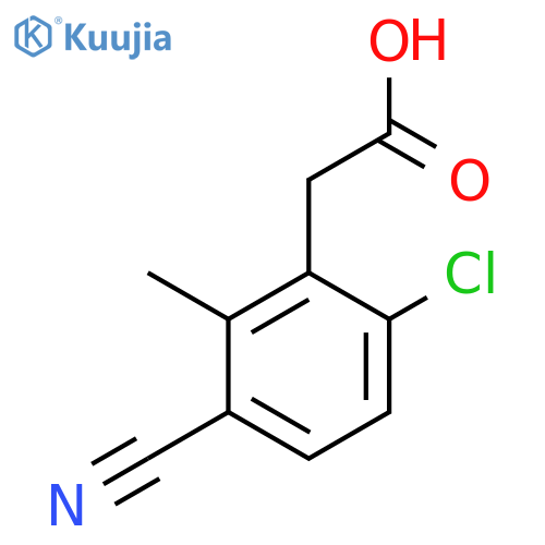 6-Chloro-3-cyano-2-methylphenylacetic acid structure