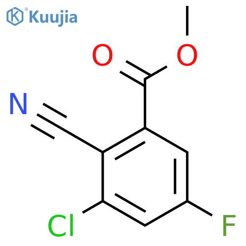 Methyl 3-chloro-2-cyano-5-fluorobenzoate structure
