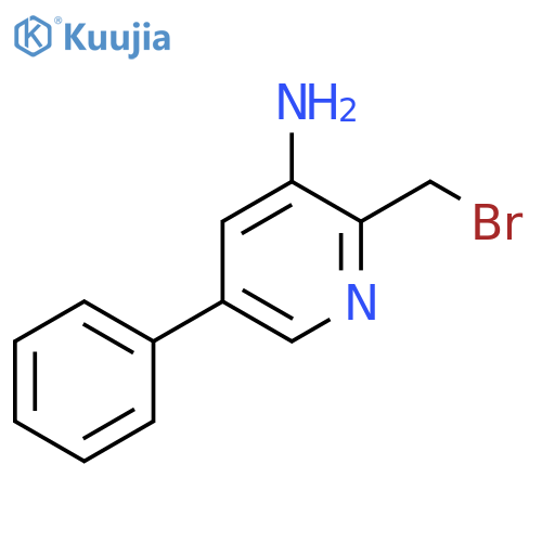 3-Amino-2-bromomethyl-5-phenylpyridine structure