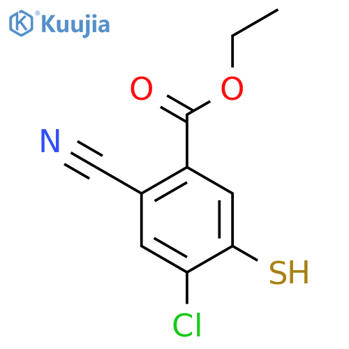 Ethyl 4-chloro-2-cyano-5-mercaptobenzoate structure