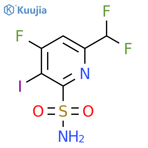 6-(Difluoromethyl)-4-fluoro-3-iodopyridine-2-sulfonamide structure