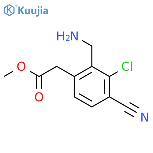 Methyl 2-aminomethyl-3-chloro-4-cyanophenylacetate structure