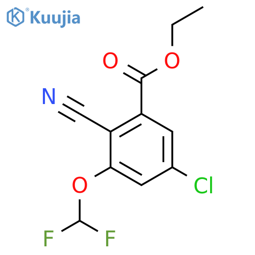 Ethyl 5-chloro-2-cyano-3-(difluoromethoxy)benzoate structure