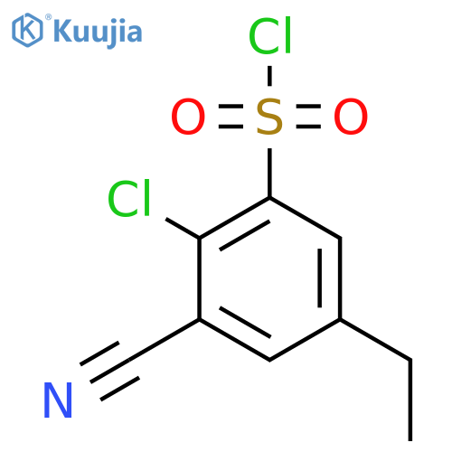 2-Chloro-3-cyano-5-ethylbenzenesulfonyl chloride structure