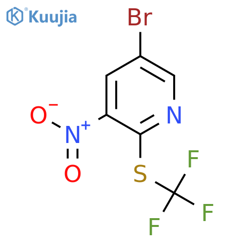 5-Bromo-3-nitro-2-(trifluoromethylthio)pyridine structure
