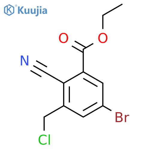 Ethyl 5-bromo-3-chloromethyl-2-cyanobenzoate structure