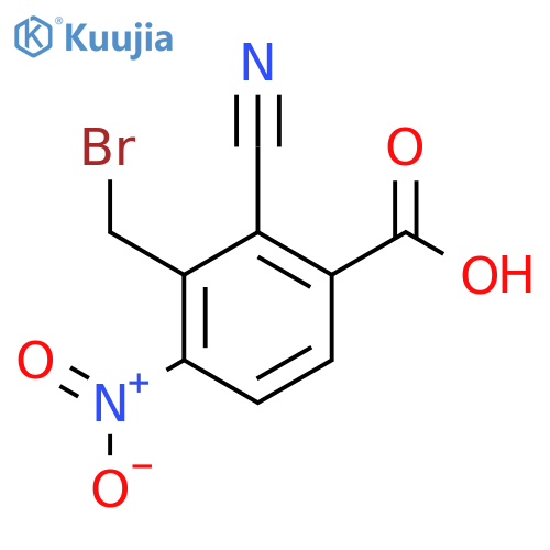 3-Bromomethyl-2-cyano-4-nitrobenzoic acid structure