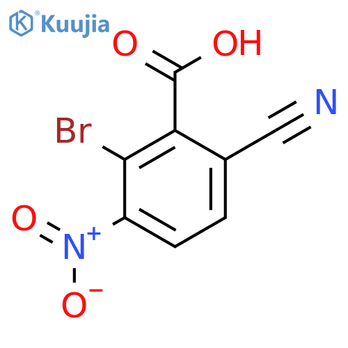 2-Bromo-6-cyano-3-nitrobenzoic acid structure