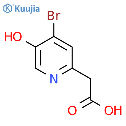 4-Bromo-5-hydroxypyridine-2-acetic acid structure