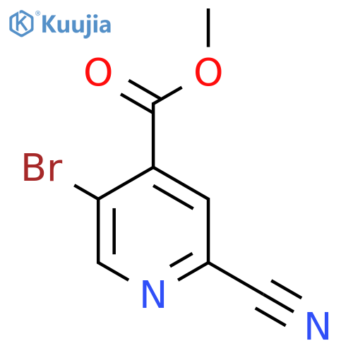 Methyl 5-bromo-2-cyanoisonicotinate structure