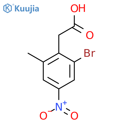 2-Bromo-6-methyl-4-nitrophenylacetic acid structure