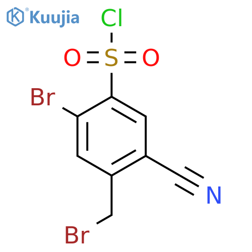 2-Bromo-4-bromomethyl-5-cyanobenzenesulfonyl chloride structure