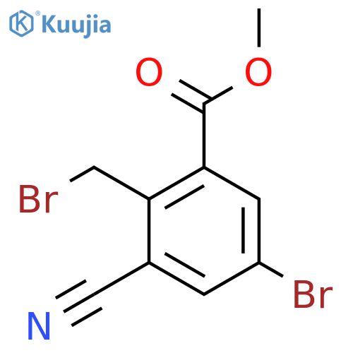 Methyl 5-bromo-2-bromomethyl-3-cyanobenzoate structure