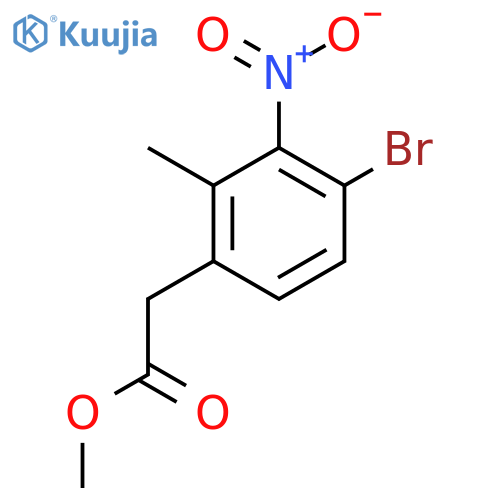 Methyl 4-bromo-2-methyl-3-nitrophenylacetate structure