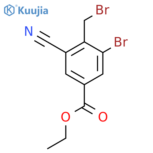 Ethyl 3-bromo-4-bromomethyl-5-cyanobenzoate structure