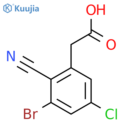 3-Bromo-5-chloro-2-cyanophenylacetic acid structure