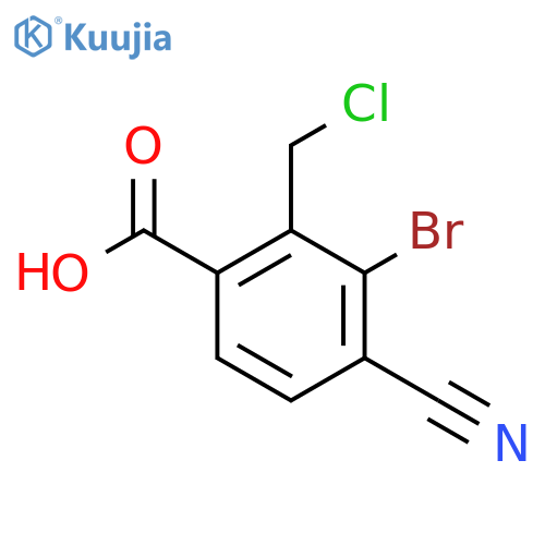 3-Bromo-2-chloromethyl-4-cyanobenzoic acid structure