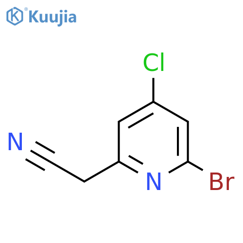 2-(6-Bromo-4-chloropyridin-2-yl)acetonitrile structure