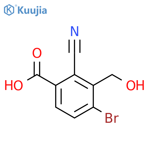 4-Bromo-2-cyano-3-(hydroxymethyl)benzoic acid structure