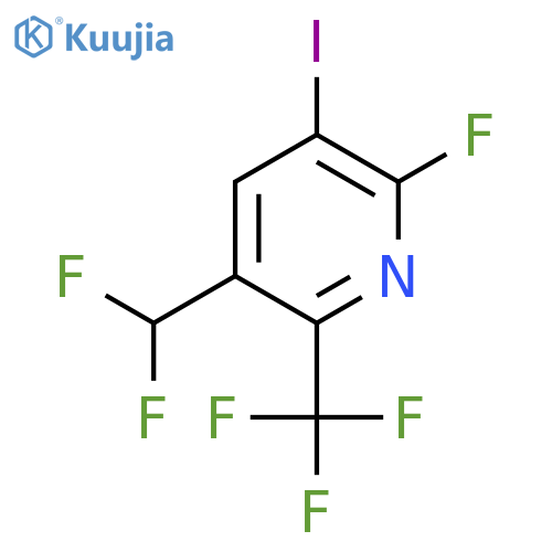 5-(Difluoromethyl)-2-fluoro-3-iodo-6-(trifluoromethyl)pyridine structure
