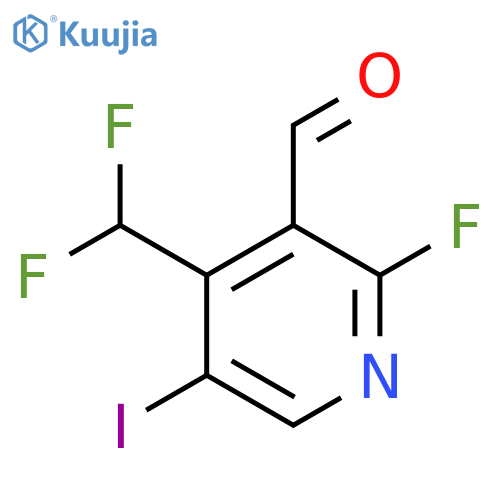 4-(Difluoromethyl)-2-fluoro-5-iodopyridine-3-carboxaldehyde structure