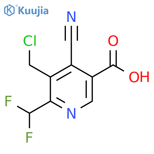 3-(Chloromethyl)-4-cyano-2-(difluoromethyl)pyridine-5-carboxylic acid structure