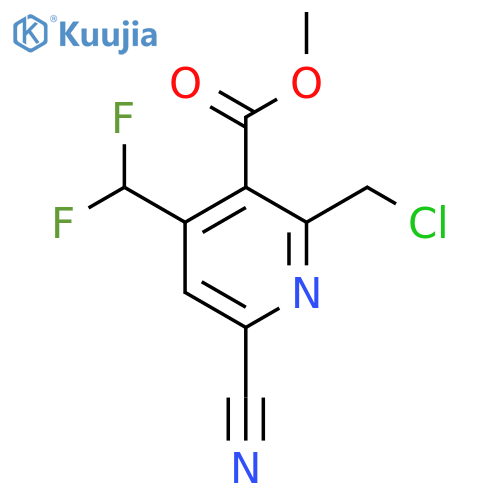 Methyl 2-(chloromethyl)-6-cyano-4-(difluoromethyl)pyridine-3-carboxylate structure