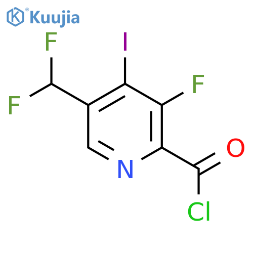 5-(Difluoromethyl)-3-fluoro-4-iodopyridine-2-carbonyl chloride structure