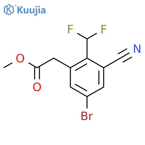 Methyl 5-bromo-3-cyano-2-(difluoromethyl)phenylacetate structure