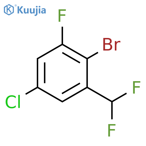 2-Bromo-5-chloro-3-fluorobenzodifluoride structure