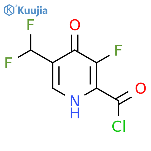 5-(Difluoromethyl)-3-fluoro-4-hydroxypyridine-2-carbonyl chloride structure