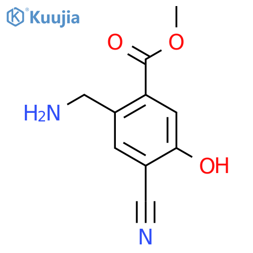 Methyl 2-aminomethyl-4-cyano-5-hydroxybenzoate structure