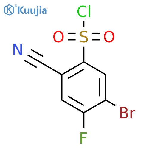 5-Bromo-2-cyano-4-fluorobenzenesulfonyl chloride structure