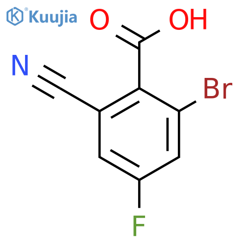 2-Bromo-6-cyano-4-fluorobenzoic acid structure