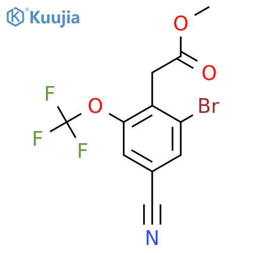 Methyl 2-bromo-4-cyano-6-(trifluoromethoxy)phenylacetate structure