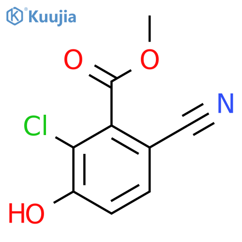 Methyl 2-chloro-6-cyano-3-hydroxybenzoate structure