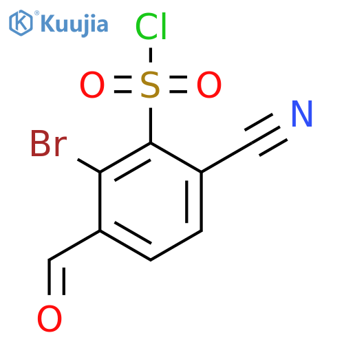 2-Bromo-6-cyano-3-formylbenzenesulfonyl chloride structure