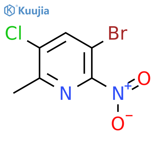 5-Bromo-3-chloro-2-methyl-6-nitropyridine structure