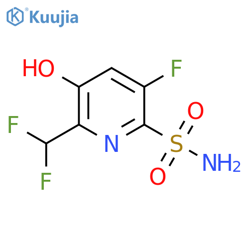 2-(Difluoromethyl)-5-fluoro-3-hydroxypyridine-6-sulfonamide structure