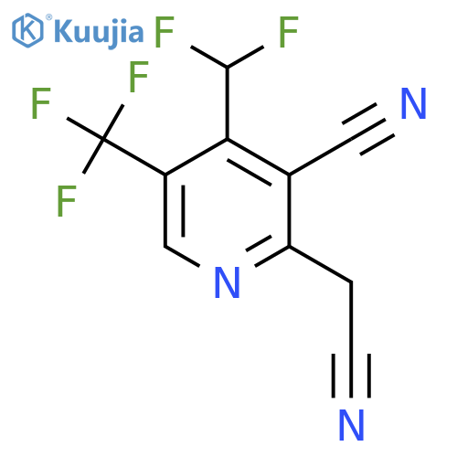 3-Cyano-4-(difluoromethyl)-5-(trifluoromethyl)pyridine-2-acetonitrile structure