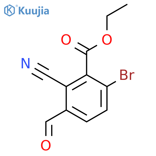 Ethyl 6-bromo-2-cyano-3-formylbenzoate structure