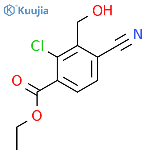 Ethyl 2-chloro-4-cyano-3-(hydroxymethyl)benzoate structure
